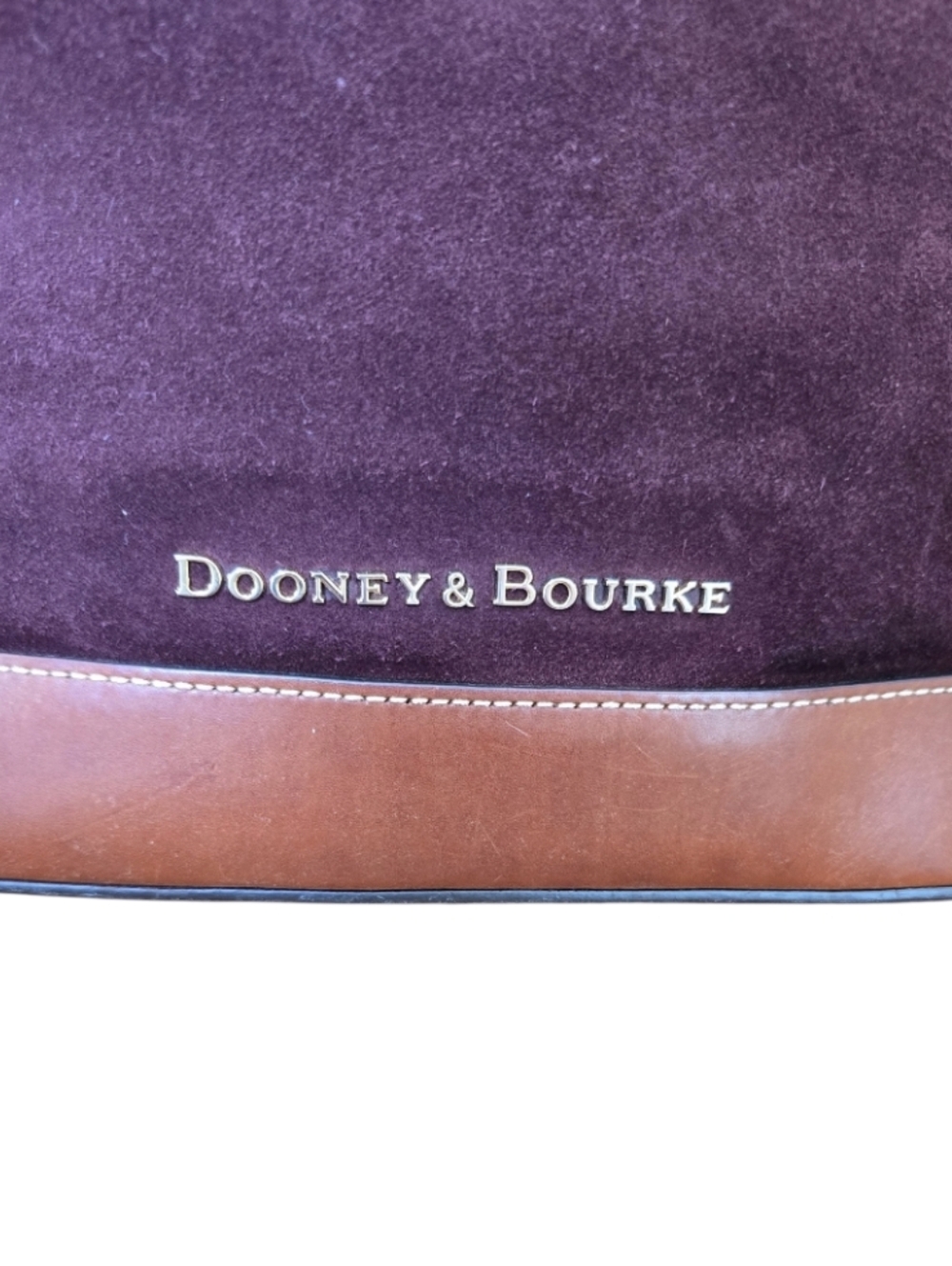 Dooney & Bourke Suede Drawstring Crossbody/Shoulder Bucket Bag In EUC - Picture 3 of 15